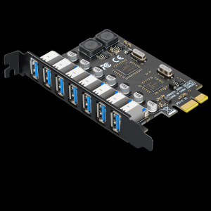 PCI-E转7口USB3.0扩展卡（4A免供电）