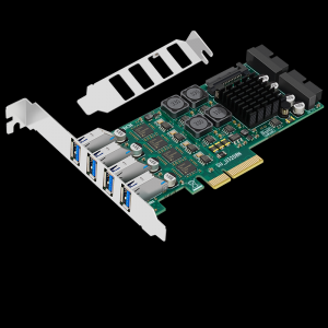 PCI-E X4转8口USB3.0扩展卡（前4口+后4口） 独立四通道