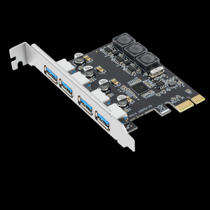 PCI-E转4口USB3.0扩展卡（6A免供电）