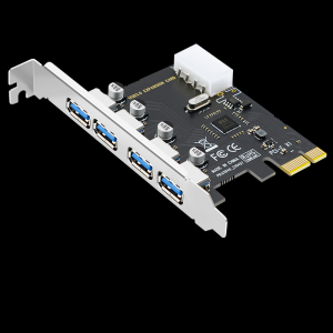 PCI-E转4口USB3.0扩展卡(大4P供电)