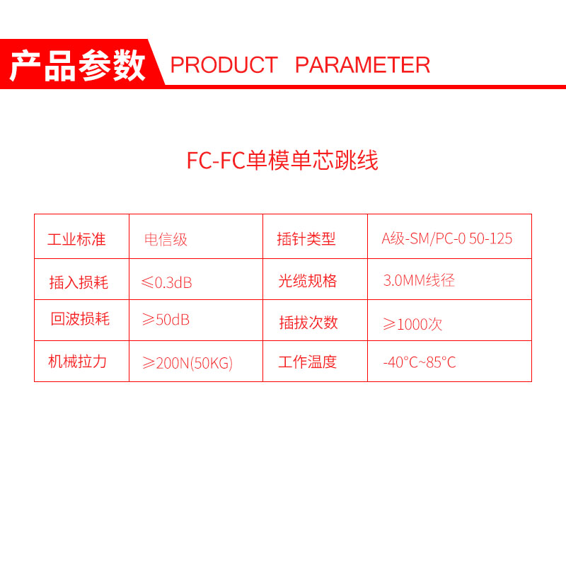 FC-FC single mode single core jumper