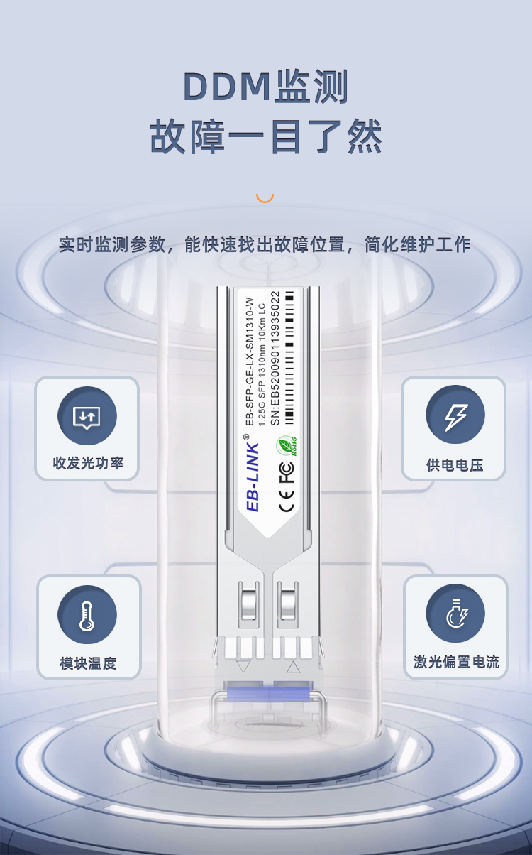 SFP Gigabit single mode dual fiber 10KM optical module