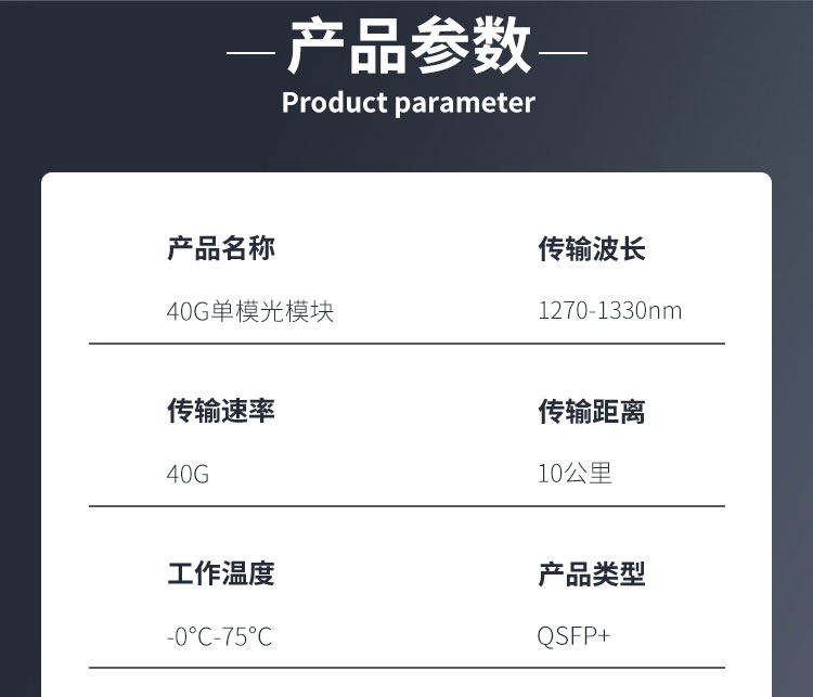 40G single-mode optical module