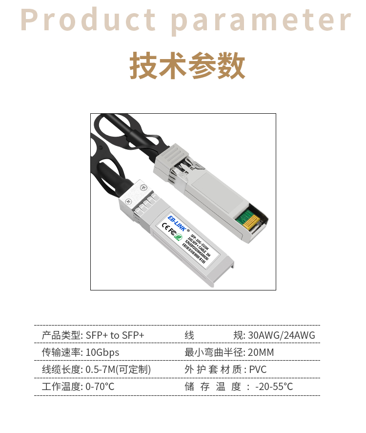 10G DAC high speed cable