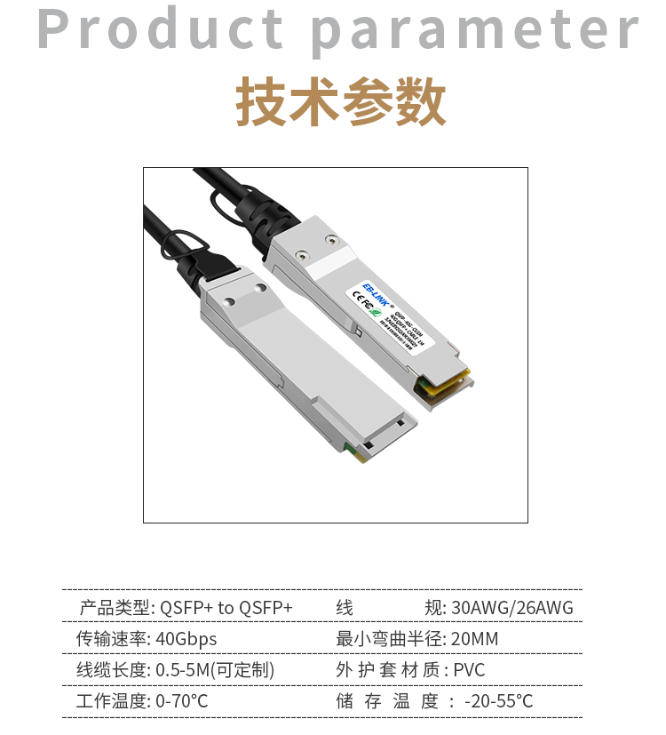 40G DAC high speed cable