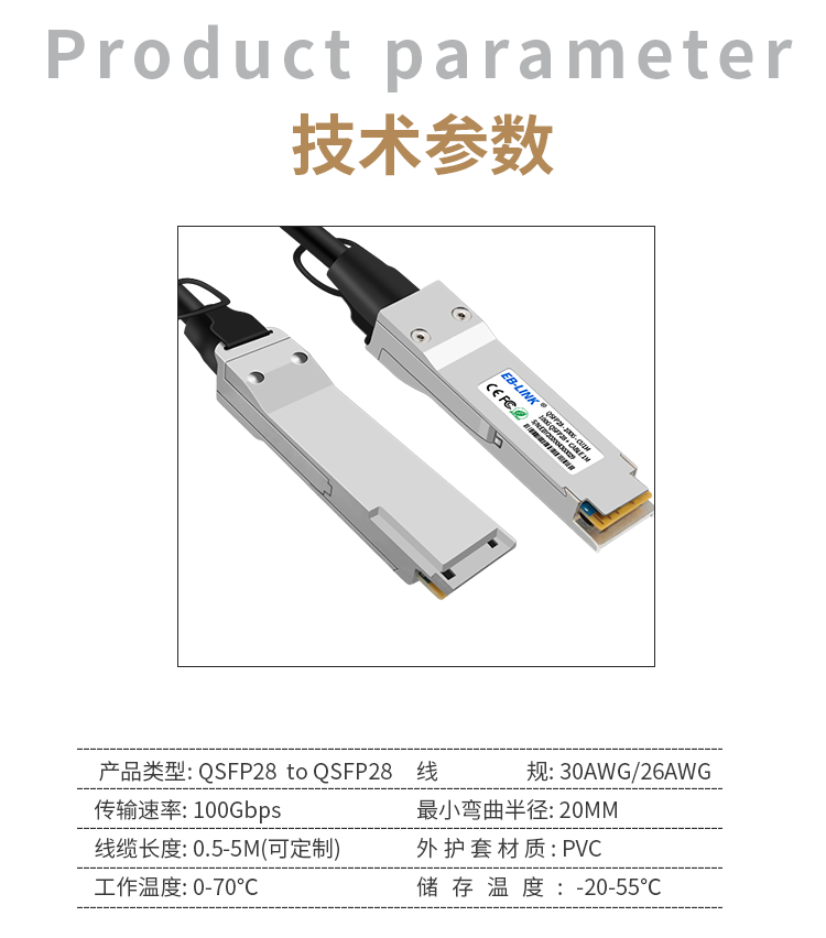 100G DAC high speed cable