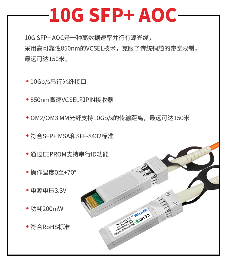 10G AOC active optical cable