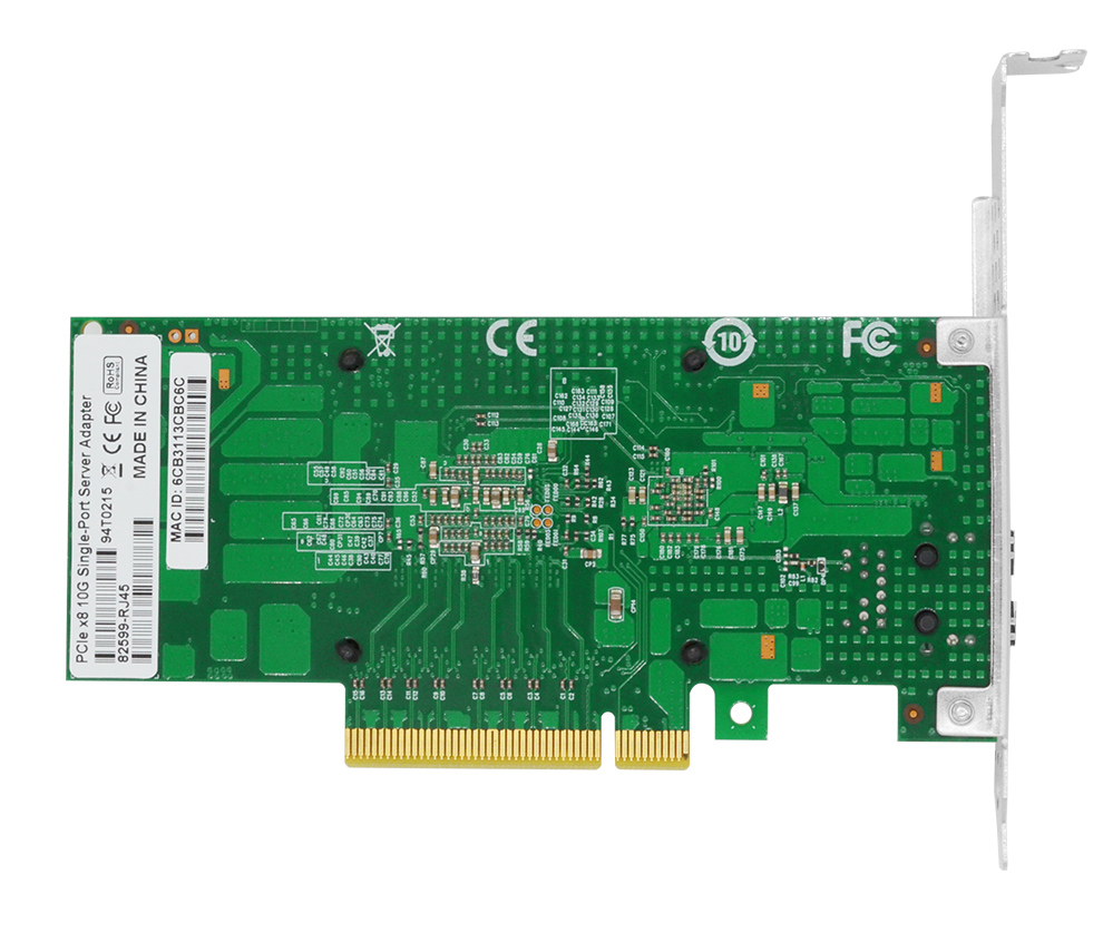 PCI-EX8 10 Gigabit single electrical port network card (Intel 82599 chip)