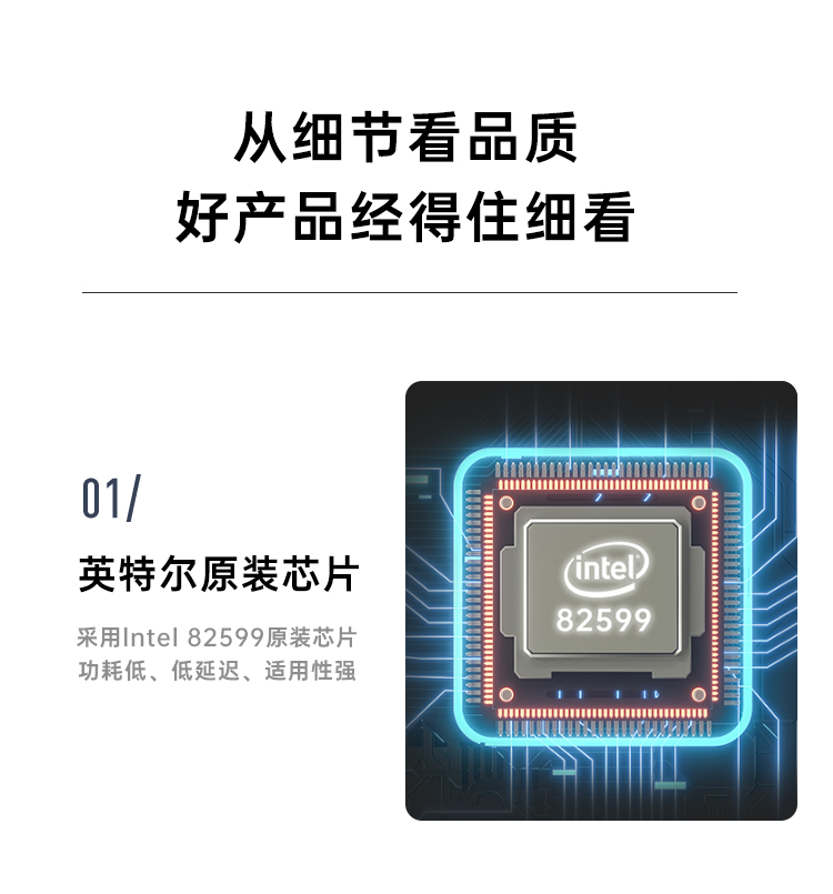 PCI-EX8 10 Gigabit Quad Optical Port Network Card (Intel Intel 82599 Chip)