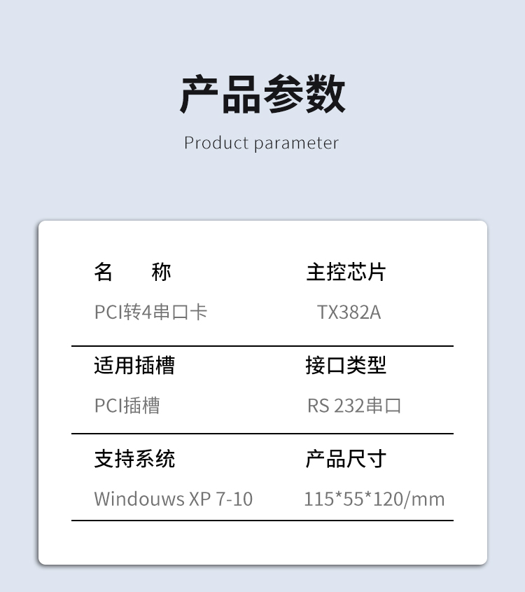 PCI to 4 serial port card
