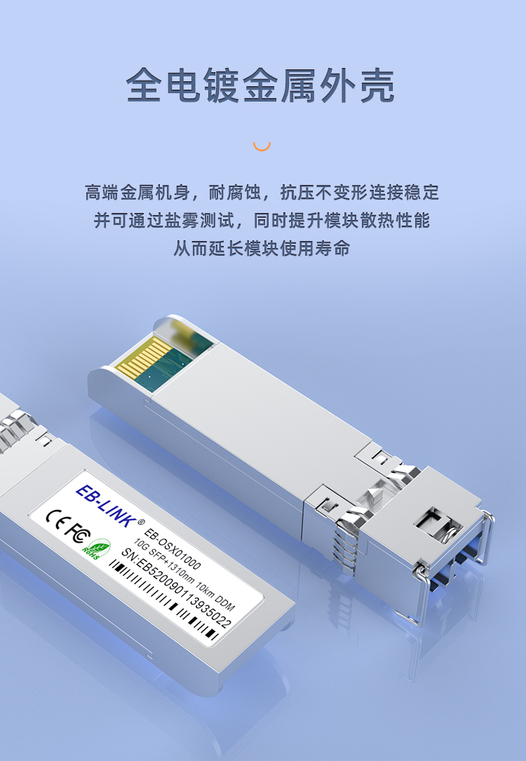 SFP+ 10G single-mode dual-fiber 10km optical module