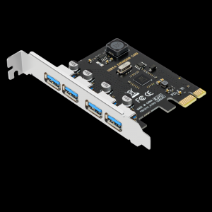 PCI-E to 4-port USB3.0 expansion card (3A power supply-free)