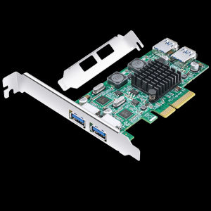 PCI-E X4 to 4-port USB3.0 expansion card (built-in 2 ports + rear 2 ports) independent dual channel