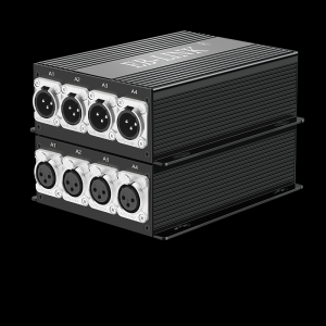 4-way unidirectional balanced audio optical transceiver