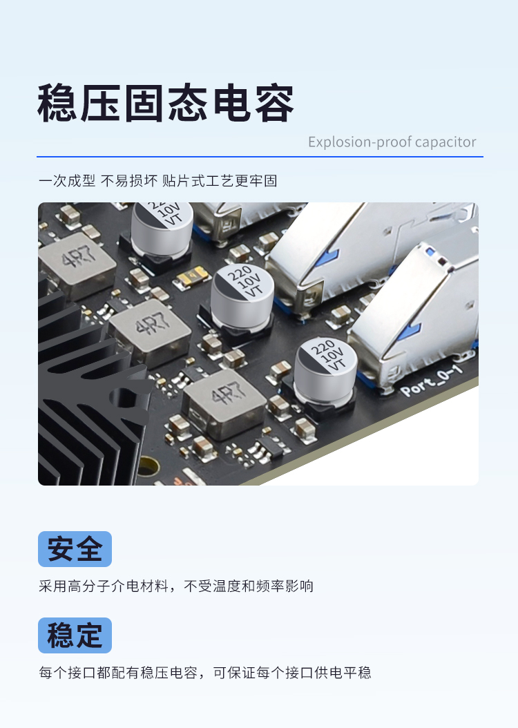 PCIE X4 to 8-port USB3.0 expansion card (inner 4 ports + rear 4 ports) independent four-channel bus 32G