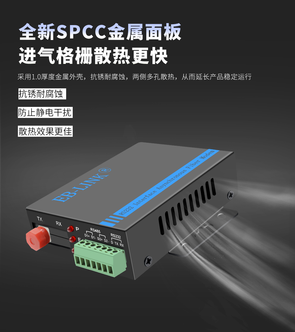 1-way bidirectional RS232 data optical terminal