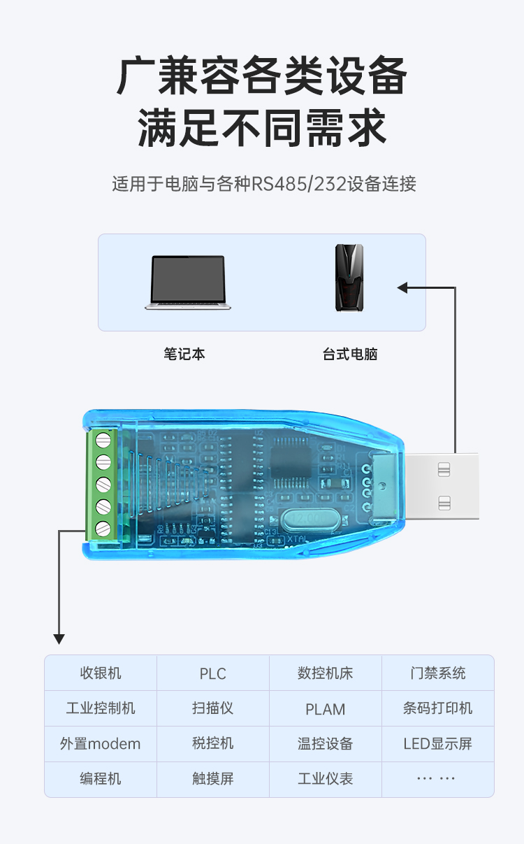 USB to RS485/232 converter