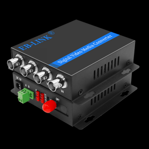 4-channel video + 1-channel reverse 485 data video optical transceiver