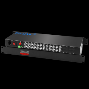 24-channel video + 1-channel reverse 485 data rack-mounted video optical transceiver