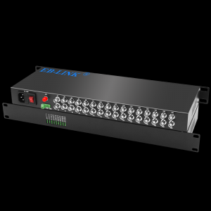 32-channel video + 1-channel reverse 485 data rack-mounted video optical transceiver