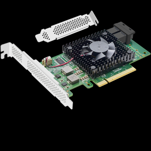 PCIE X8 to dual-port U.2 NVMe expansion card 8643 interface